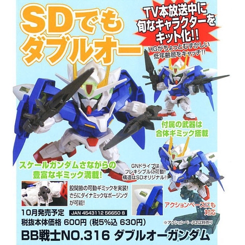 Mô hình SD 00 Gundam 316 Bandai 4573102606839