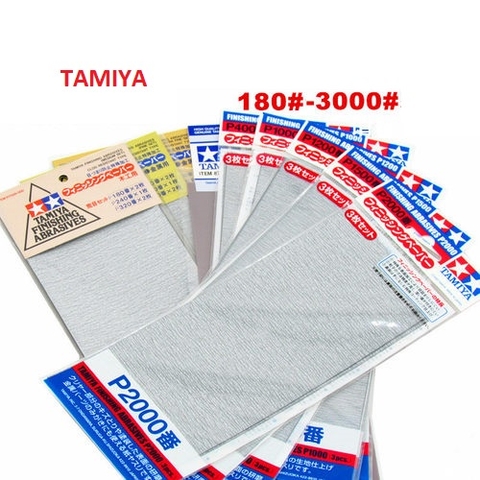 Set 3 giấy nhám Tamiya công cụ mài và đánh bóng độ nhám 400 # - 3000 #