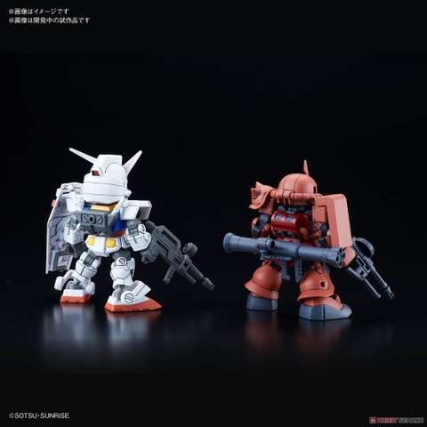 Mô hình lắp ráp SD CS RX-78-2 Gundam & MS-06S ZAKU II Bandai