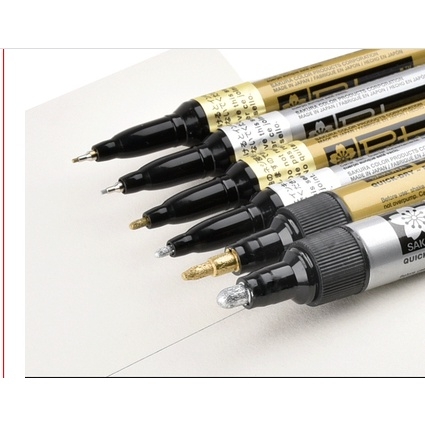Bút gundam Maker Tool Sakura đánh dấu bằng dầu Highlight Electroplating Pen Gold Silver