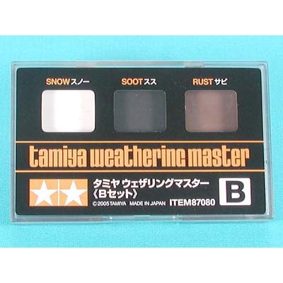 87080 Bộ TAMIYA WEATHERING MASTER B SET (SNOW/SOOT/RUST) - GDC