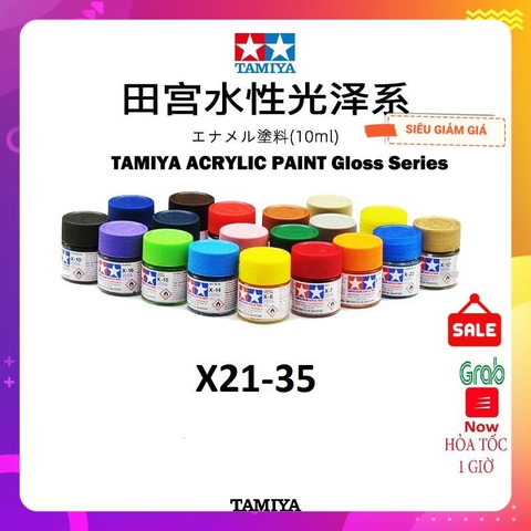Sơn Acrylic (X21-X35) Tamiya Gốc Nước 10ml - GDC