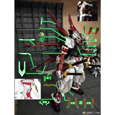 Mô hình láp ráp Gundam PG 1/60 Nilson Works Astray Red Frame + Flight Unit Ver 2.0( tặng kèm decal nước huỳnh quang)
