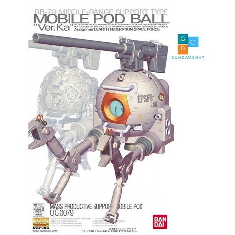 Mô Hình Lắp Ráp Bandai 1/100 Gundam RB-79 Mobile Pod Ball Ver Ka - GDC