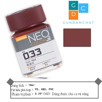 Sơn gốc dầu màu cơ bản Neo Color Jumpwind JW025-JW038 - Sơn Mô Hình