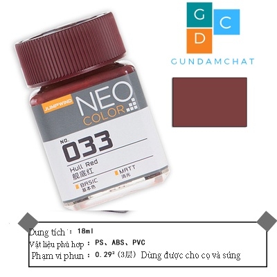 Sơn gốc Lacquer màu cơ bản Neo Color Jumpwind JW025-JW038 - Sơn Mô Hình