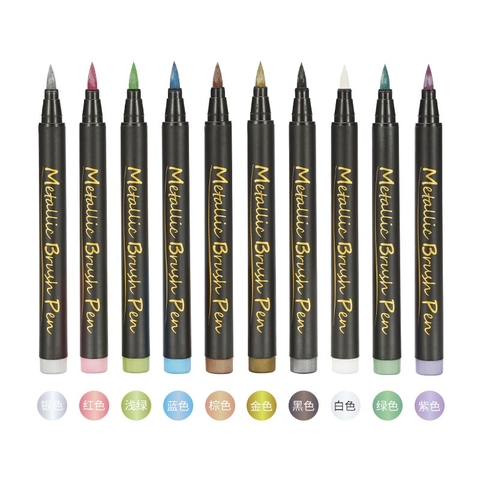 Bút kim loại màu nước metalic brush pen