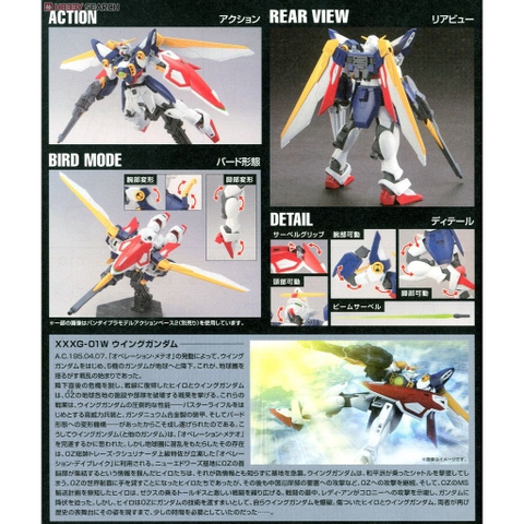 Mô hình Gundam HG XXXG-01W Wing Gundam Bandai 4573102577504