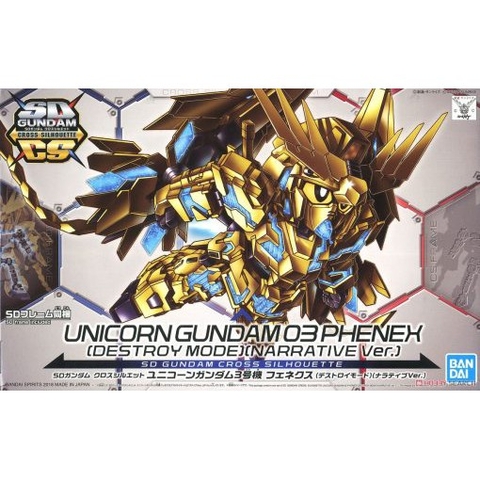 Mô hình lắp ráp SD CS Unicorn Gundam 03 Phenex Destroy Mode - Mô hình GDC