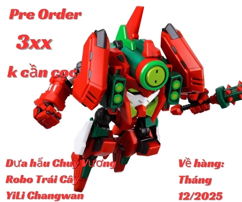 Mô Hình Lắp Ráp Dưa Hấu Chuỳ Vương Robo Trái Cây Chính Hãng Yili