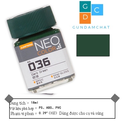 Sơn gốc Lacquer màu cơ bản Neo Color Jumpwind JW025-JW038 - Sơn Mô Hình