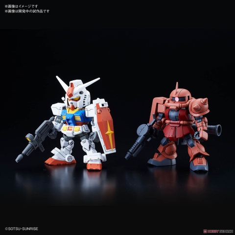 Mô hình lắp ráp SD CS RX-78-2 Gundam & MS-06S ZAKU II Bandai