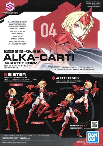 Mô hình lắp ráp 30MS SIS-Gc69r Alka-Carti - Quartet Form Bandai 4573102620729