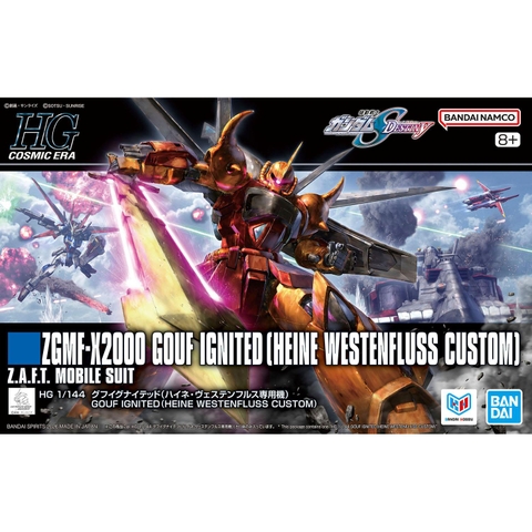 MÔ HÌNH LẮP RÁP HG 1/144 GOUF IGNITED (HEINE WESTENFLUSS CUSTOM) BANDAI 4573102742490