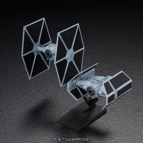 Mô hình lắp ráp VEHICLE MODEL 007 TIE ADVANCED x 1 & FIGHTER SET Bandai 4573102641106