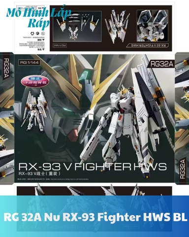 Mô Hình Lắp Ráp RG 32A Nu RX-93 Fighter HWS BL + Heavy Weapon System