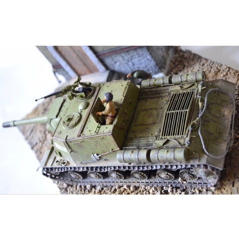 MÔ HÌNH RÁP XE TĂNG QUÂN SỰ NGA 1/35 SCALE RUSSIAN HEAVY SELF-PROPELLED JSU-152 TAMIYA 35303 - MÔ HÌNH TRƯNG BÀY, SA BÀN