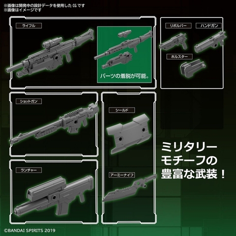 Mô Hình Lắp Ráp CUSTOMIZE WEAPONS(MILITARY WEAPON) Bandai W-20 4573102639387