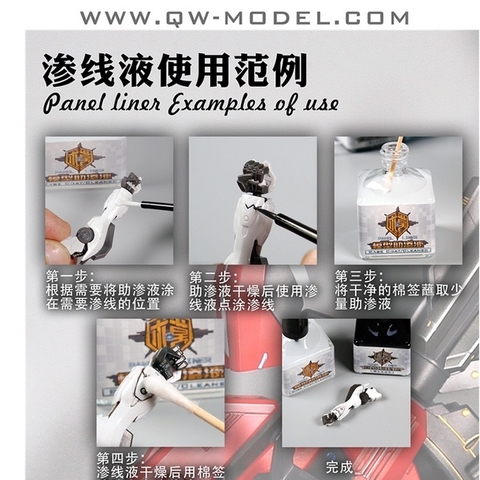 Dung dịch kẻ lằn chìm - kẻ line thường / kim loại Panel Line Metallic tạo độ sắc nét cho mô hình