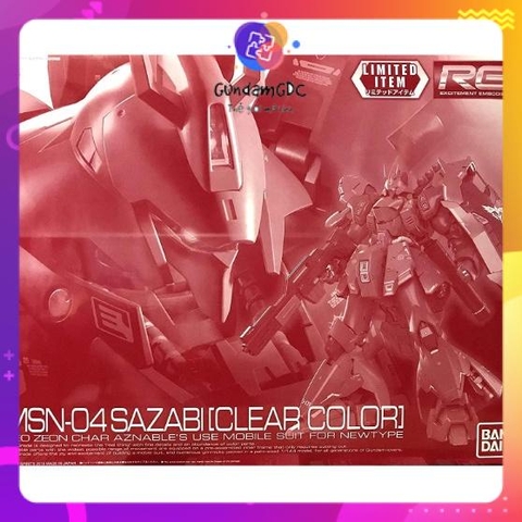 Mô Hình Lắp Ráp RG 1/144 Sazabi Clear Color Gundam Base Event Limited Gunpla Plastic Model Kit Bandai 4573102554161