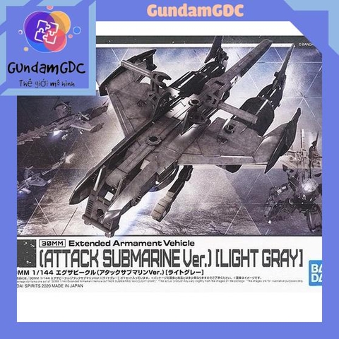 Mô hình lắp ráp 30MM 1/144 Extended Armament Vehicle ( ATTACK SUBMARINE Ver. )[ LIGHT GRAY ] 4573102607355