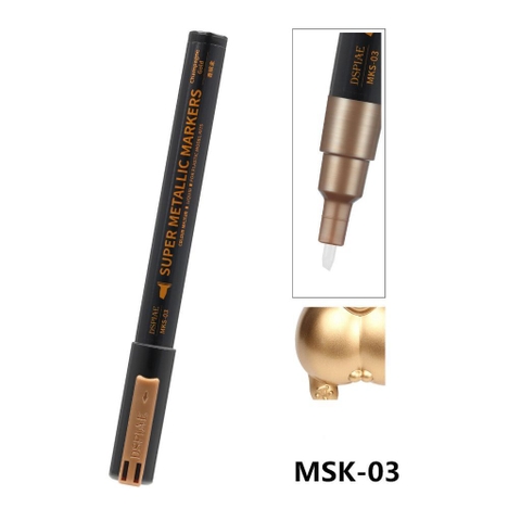 X-Bút tô màu kim loại Super Metallic Color Marker Bạc/Vàng/Đồng MKS-01-03 Dspiae
