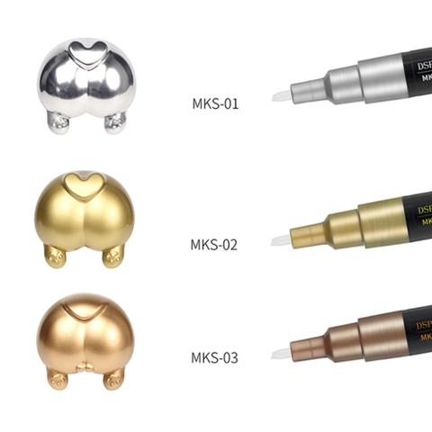 X-Bút tô màu kim loại Super Metallic Color Marker Bạc/Vàng/Đồng MKS-01-03 Dspiae