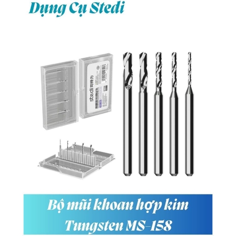 Ga chà Tay cầm khoan tay MS-25 và bộ mũi khoan Stedi - Dụng cụ mô hìnhPromax