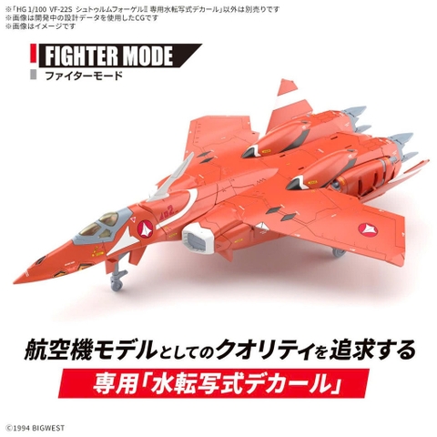 [HÀNG SẴN] BANDAI MÔ HÌNH LẮP RÁP PHỤ KIỆN MÔ HÌNH HG 1/100 VF-22S STURMVOGEL II WATER DECALS Promax
