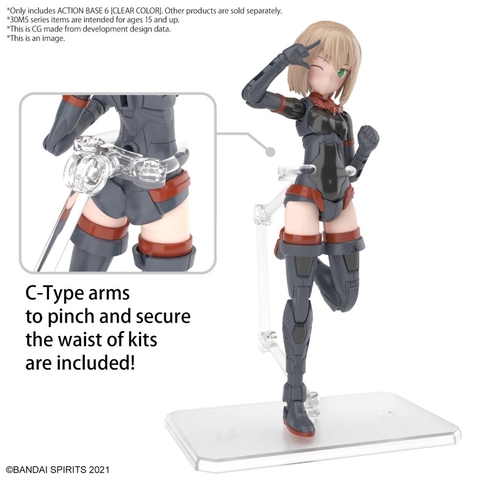 Base - giá trưng bày mô hình ACTION BASE 6 [CLEAR COLOR] Bandai 4573102642141