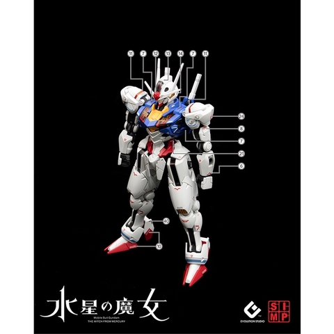Decal Huỳnh Quang Nước Sticker HG 1/144 Mercury's Witch Aerial