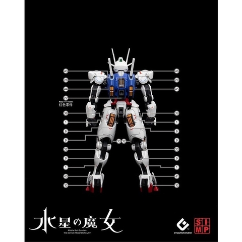 Decal Huỳnh Quang Nước Sticker HG 1/144 Mercury's Witch Aerial