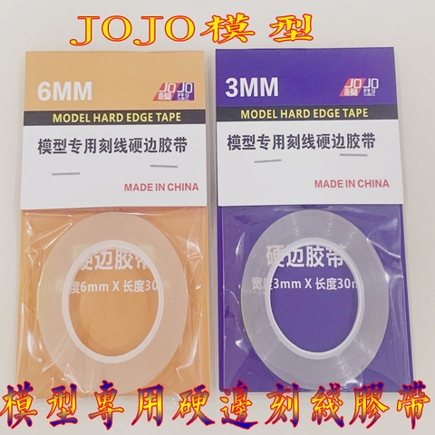 Băng dính trong suốt khắc cạnh cứng kẻ line / lằn chìm 3-6mm JOJO - dụng cụ mô hình - Model hard edge tape