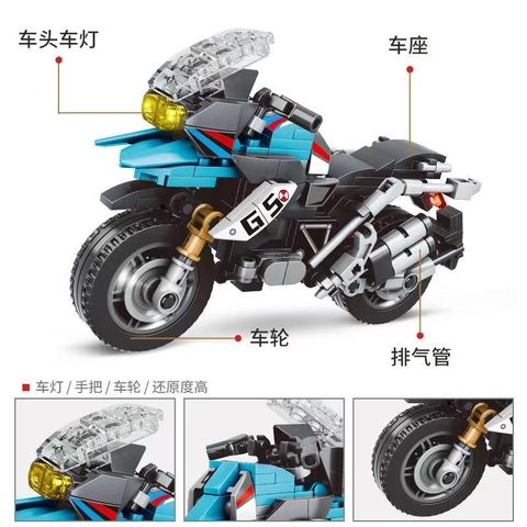 Mô hình đồ chơi Lego lắp ráp xe máy - mô tô thể thao Motorcycle - mô hình phát triển trí tuệ