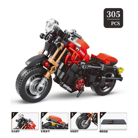 Mô hình đồ chơi Lego lắp ráp xe máy - mô tô thể thao Motorcycle - mô hình phát triển trí tuệ