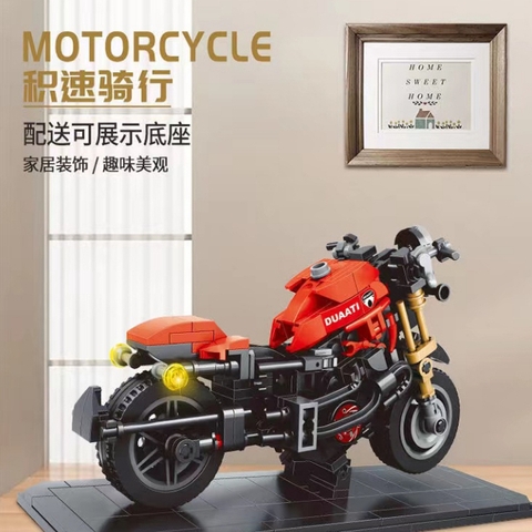 Mô hình đồ chơi Lego lắp ráp xe máy - mô tô thể thao Motorcycle - mô hình phát triển trí tuệ