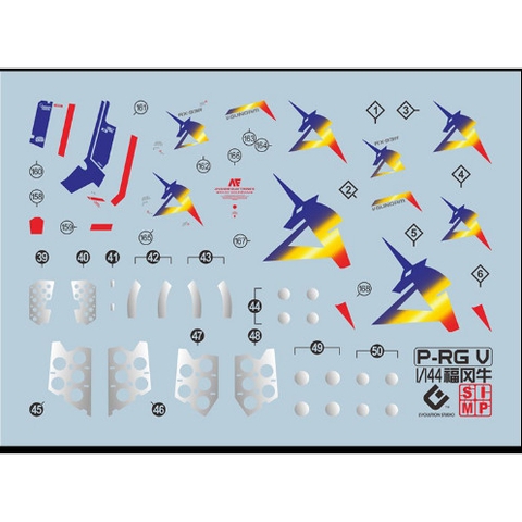 Decal nước EVO cho mô hình RG 1/144 RX-93FF NU GUNDAM