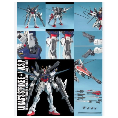Mô Hình Lắp Ráp Gundam MG 1/100 LUKAS STRIKE E + IWSP ASTRAY Bandai 4543112531452