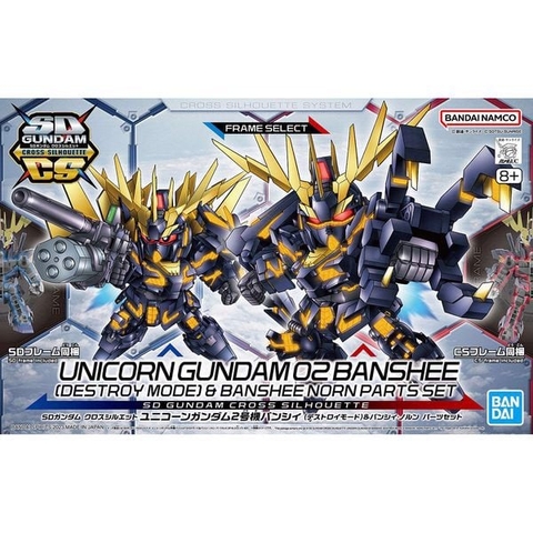 Mô hình lắp ráp SD CROSS SILHOUETTE UNICORN GUNDAM 02 BANSHEE (DESTROY MODE)&BANSHEE NORN PARTS SET  4573102621597