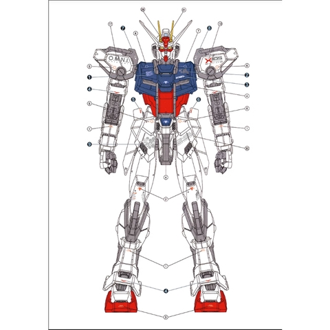 Decal nước huỳnh quang Evo cho mô hình PG GAT-X105 StrikeGundam