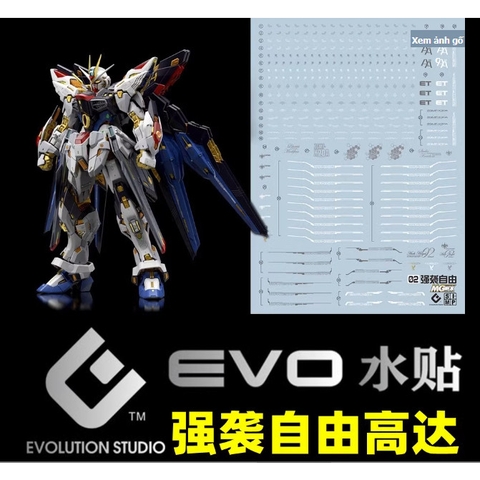Decal nước huỳnh quang MGEX Strike Freedom X20A Evo