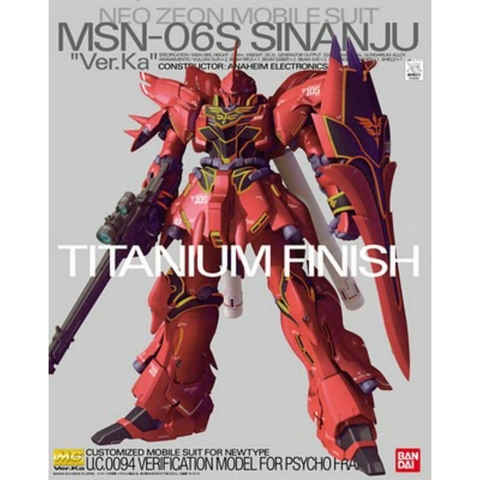 Mô Hình Lắp Ráp Gundam MG Sinanju ver.Ka Titanium Finish Bandai 4573102641328