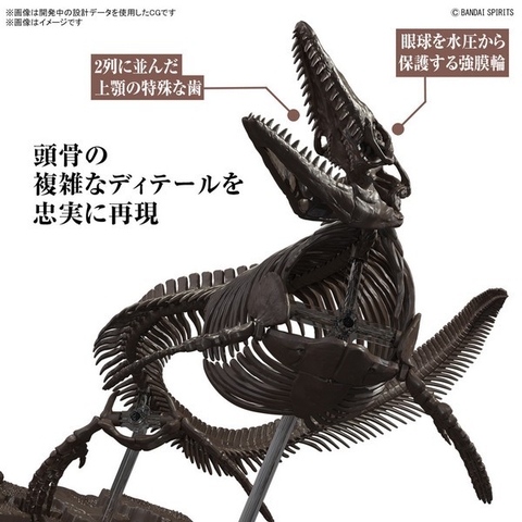 Mô Hình Lắp Ráp Bandai 1/32 Imaginary Skeleton Mosasaurus 4573102654281 (Plastic Model)