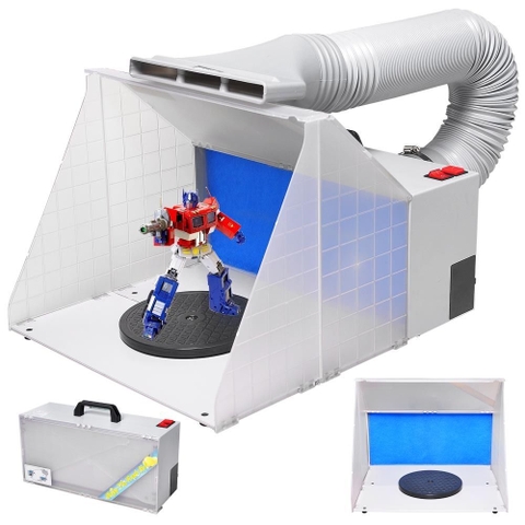 Buồng sơn mini có quạt hút chống mùi dành cho sơn mô hình airbrush, figure, gundam...Spray Booth Kit