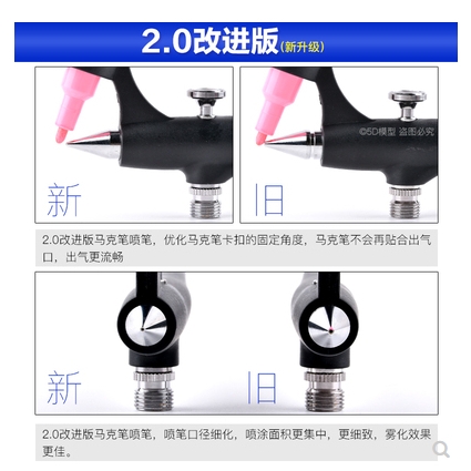 Bộ súng phun cầm tay Airbrush cho bút đánh dấu 2.0 dụng cụ mô hình