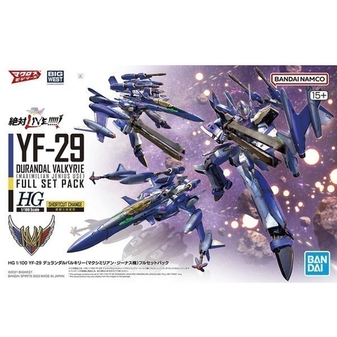 Mô Hình Lắp Ráp HG 1/100 YF-29 DURANDAL VALKYRIE  (MAXIMILIAN JENIUS USE) FULL SET PACK Bandai 4573102656919