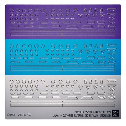 Bộ Phụ Kiện Mô Kình CUSTOMIZE MATERIAL (3D METALLIC STICKERS 2) Bandai 4573102662781