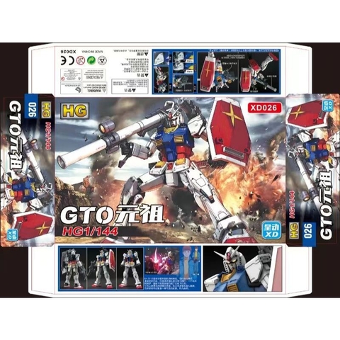 Mô Hình Lắp Ráp HG GTO RX-78-2 The Origin Ver tặng kèm decal và base