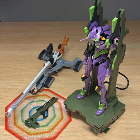 Mô Hình Lắp Ráp RG Unit-01 EVA 01 R001S (tặng kèm base + effect + decal nước)