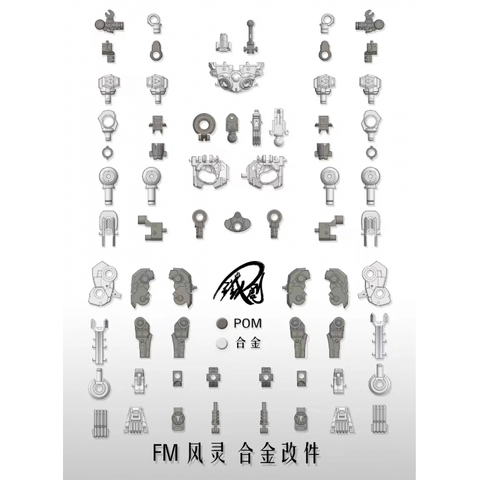 Bộ Khung Xương Kim Loại Metal Frame cho mô hình Full Mechanics FM 1/100 TWFM Aerial
